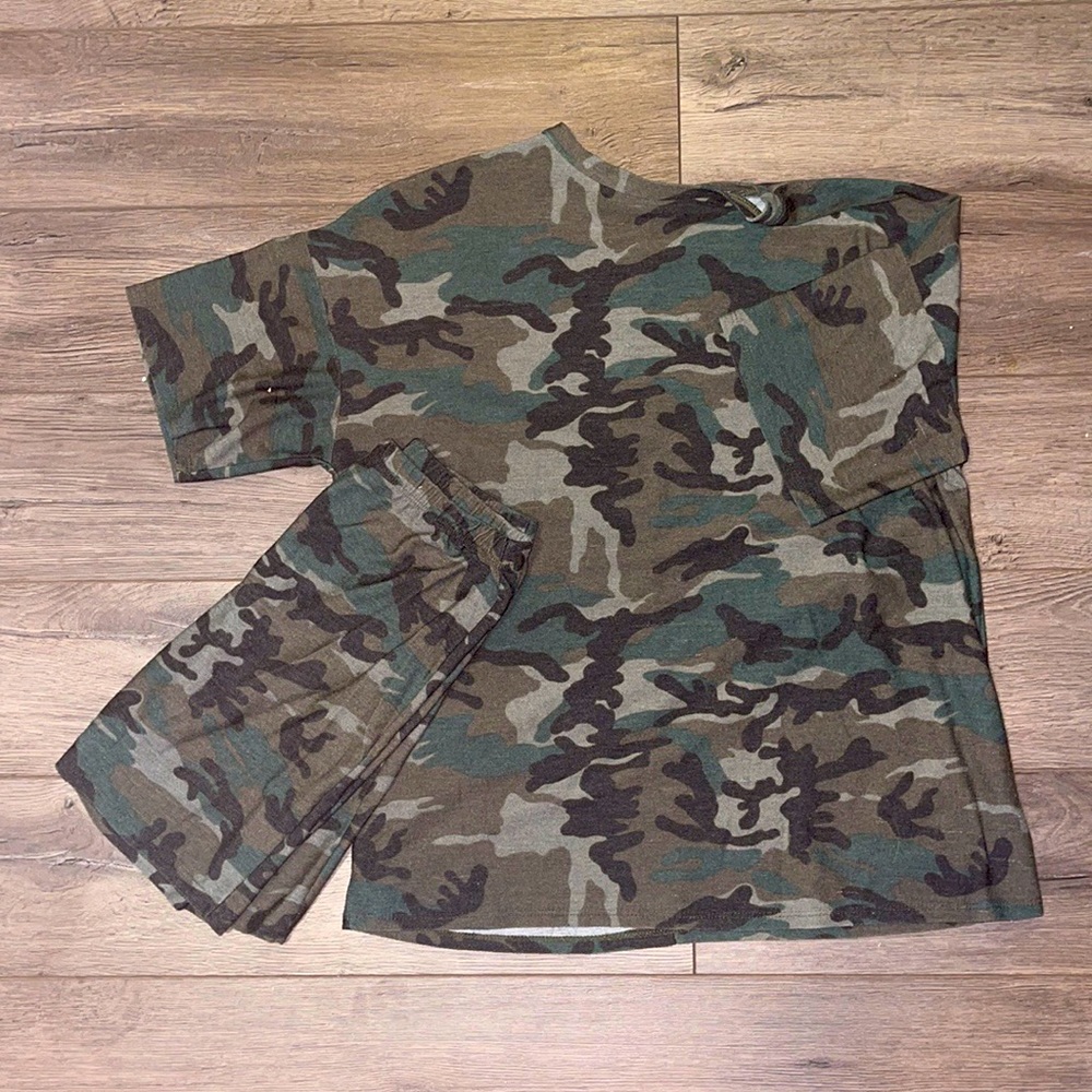 Fashion Nova Camouflage Short Set